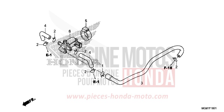 VALVE COMMANDE INJECTION D'AIR de Hornet ABS PEARL PACIFIC BLUE (PB386) de 2013